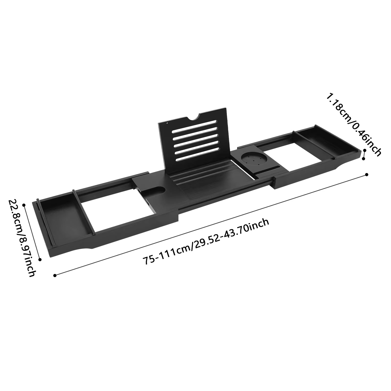 Bathtub Storage Rack for Candle Towel, Bath Serving Table Tray, Expandable Bathtub Shelf Caddy Tray