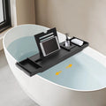 Bathtub Storage Rack for Candle Towel, Bath Serving Table Tray, Expandable Bathtub Shelf Caddy Tray